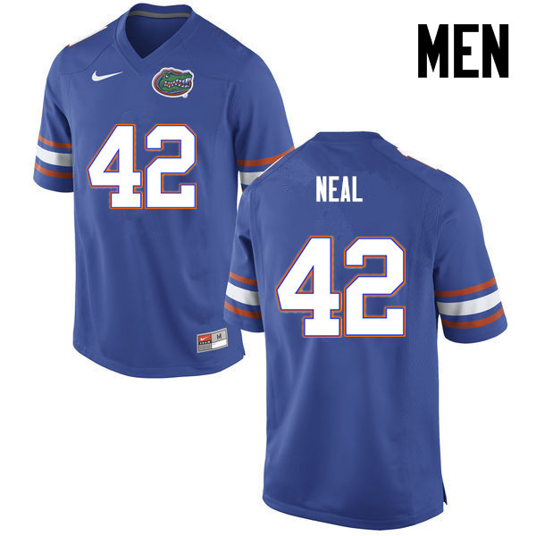 Men Florida Gators #42 Keanu Neal College Football Jerseys-Blue